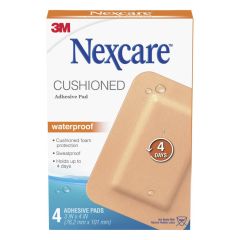 Nexcare Cushioned Waterproof Adhesive Pad 4 Pack