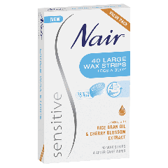 Nair Sensitive Large Wax Strips 40 Pack