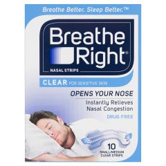 Breathe Right Clear Regularnasal Congestion Strips 10 Pack