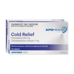 Apo Health Cold Relief Paracetamol Blister Pack 24 Tablets