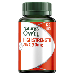 Nature’s Own High Strength Zinc 30mg 120 Tablets