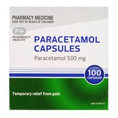 Pharmacy Health Paracetamol 500 mg 100 Capsules