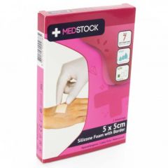 Medstock Silicone Foam Withborder 5Cm X 5Cm 2 Pack