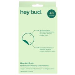 Hey Bud Hydrocolloid + Hemp Acne Patches 48 Patches