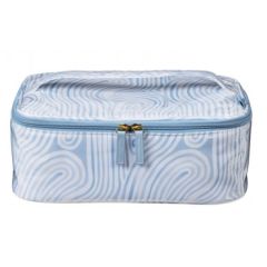 Femme Beaute Train Case Blue Abstract 1 Piece