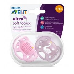 Philips Avent Ultra Soft Soother 6-18 Months 2 Pack