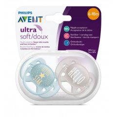 Philips Avent Ultra Soft Soother 0-6 Months 2 Pack