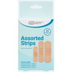 Pharmacy Health Fabric Assorted Strips 30 Pack