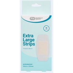 Pharmacy Health Water Resistant Extra Large Strips 10 Pack