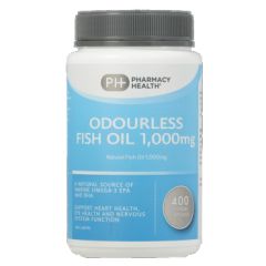 Pharmacy Health Odourless Fish Oil 1000 mg 400 Capsules