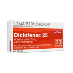 Pharmacy Action Diclofenac 25 mg 30 Tablets