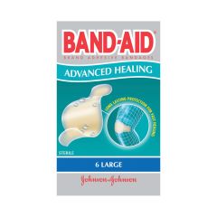 Band-Aid Advanced Healing Adhesive Bandages, Large 6 Pack