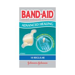 Band-Aid Advanced Healing Adhesive Bandages, Regular 10 Pack