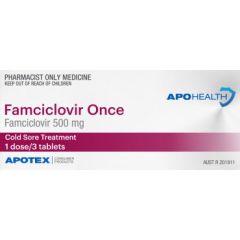 Apo Health Famciclovir 500 mgblister Pack 3 Tablets