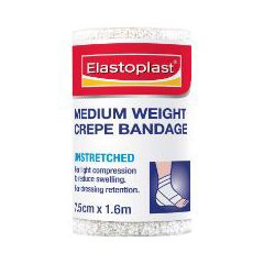 Elastoplast Medium Weight Crepe Bandage Unstretched 7.5Cm X 1.6M