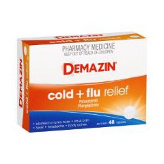 Demazin Pe Multi-Action Cold& Flu Relief 48 Tablets