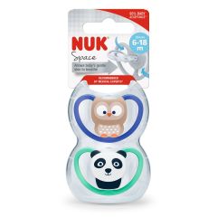 Nuk Space Soother 6-18M 2Pk