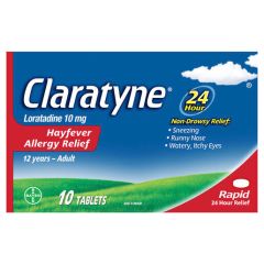 Claratyne Allergy Hayfever Relief Antihistamine Tablets 10 Pack