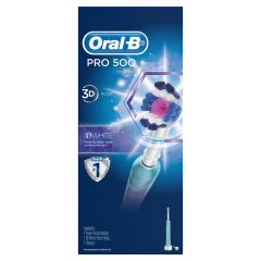 Oral-B Pro 500 3D White Electric Toothbrush Powered By Braun 1 Ea