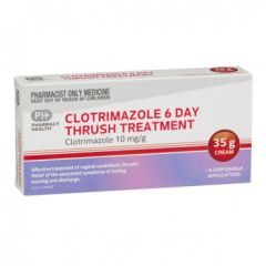 Pharmacy Health Clotrimazole Thrush Treatment 6 Day 35 g