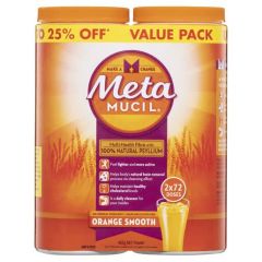 Metamucil Orange Smooth 72 Dose X 2 Bundle Pack