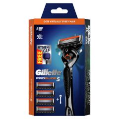 Gillette Proglide Flexball Razor Handle + 4 Cartridges