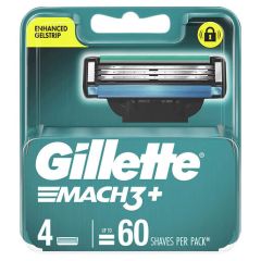 Gillette Mach3+ Replacementcartridges 4 Pack