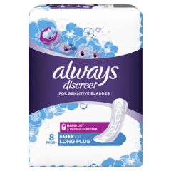 Always Discreet Long Plus Pad 8 Pack