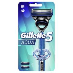 Gillette Aqua Razor Handle +2 Cartridges 1 Pack