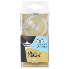 Tommee Tippee Closer To Nature Medium Flow Teats 2 Pack