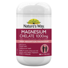 Nature&#8217;s Way Magnesium Chelate 1000mg 100 Tablets