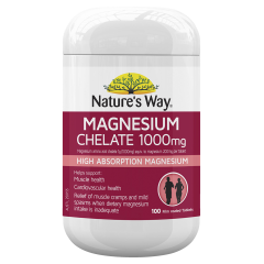 Nature&#8217;s Way Magnesium Chelate 1000mg 100 Tablets