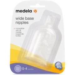 Medela Wide Base Teat Slow Flow 3 Pack