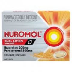 Nuromol Dual Action Pain Relief 20 Capsules