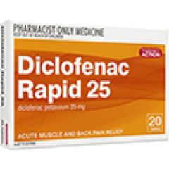 Pharmacy Action Diclofenac Rapid 25 mg 20 Tablets