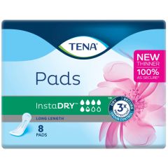 Tena Instadry Standard Length Pads 8 Pack