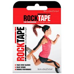 Rocktape Premium Kinesiologytape Black 5 cm X 5M 1 Ea