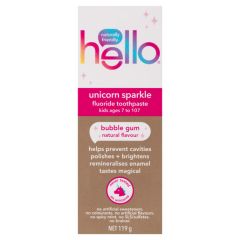 Hello Kids Unicorn Sparkle Bubble Gum Fluoride Toothpaste 119 g