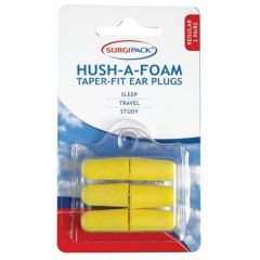SurgiPack Ear Plugs Hush-a-foam 3 Pairs