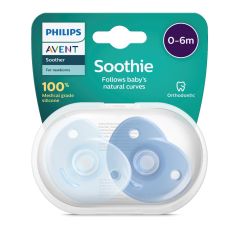 Avent Soothie 0-6 Months Blue 2pk