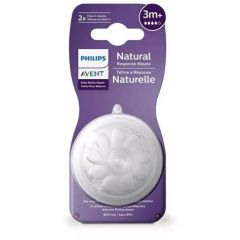 Philips Avent Natural Response Teats 3 Month+ Flow 4 2-Pack Scy964/02