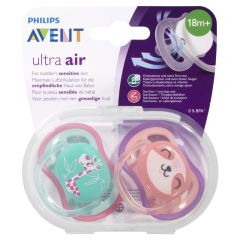 Avent Ultra Air Soother 18M+Deco 2pk