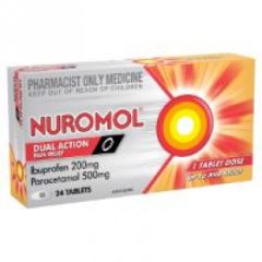 Nuromol Medicaments Ibuprofen 200 mg & Paracetamol 500 mg 24 Tablets