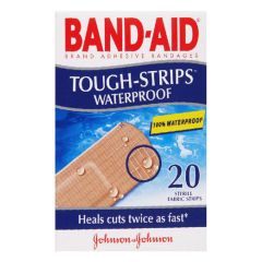 Band-Aid Tough Strips Waterproof 20 Pack