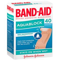 Band-Aid Aquablock Regular Waterproof Strips 40 Pack