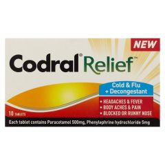 Codral® Relief Cold & Flu Decongestant 10 Tablets