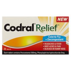 Codral® Relief Cold & Flu Decongestant 20 Tablets