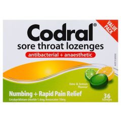 Codral® Sore Throat Lozengeslime & Lemon 36 Lozenges