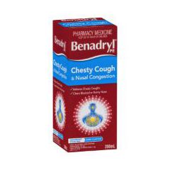 Benadryl Pe Chesty Cough & Nasal Congestion Non Drowsy Berry Flavour 200 ml