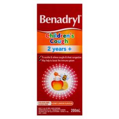 Benadryl Children's Cough 2Years+ Honey Lemon Flavour 200 ml